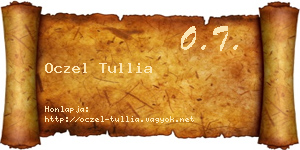 Oczel Tullia névjegykártya